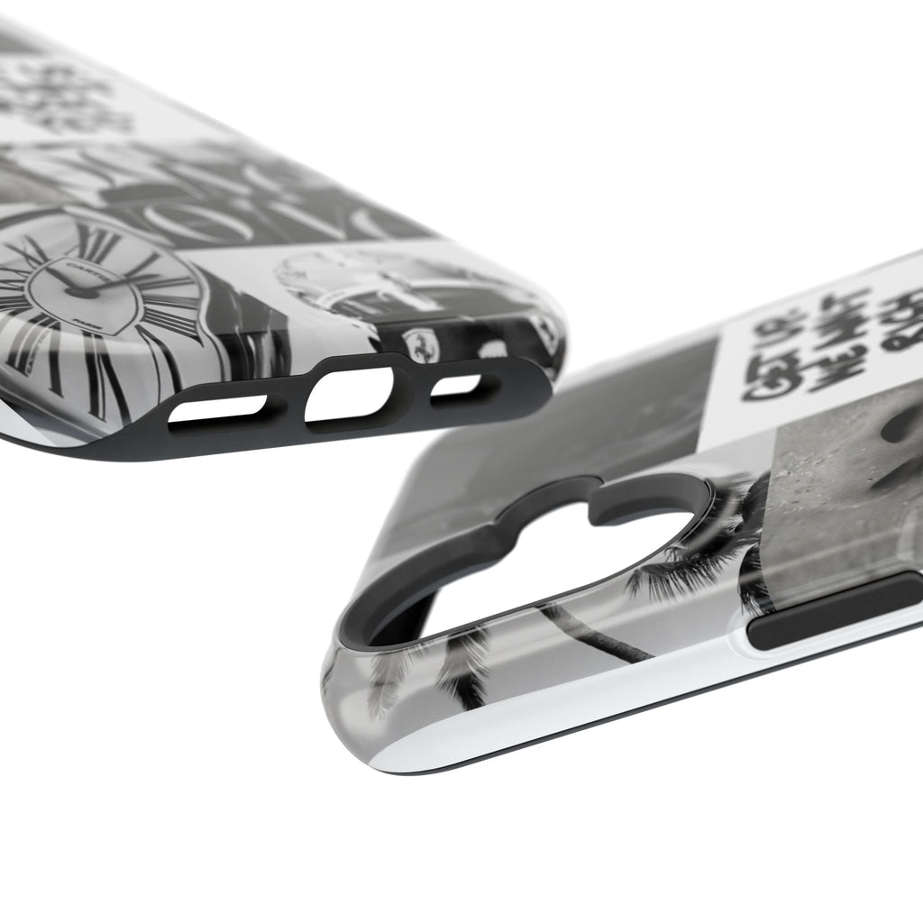 Phone Case — Black & White Collage 'Get Up. We Ain't Rich Yet.' Magnetic Impact Case