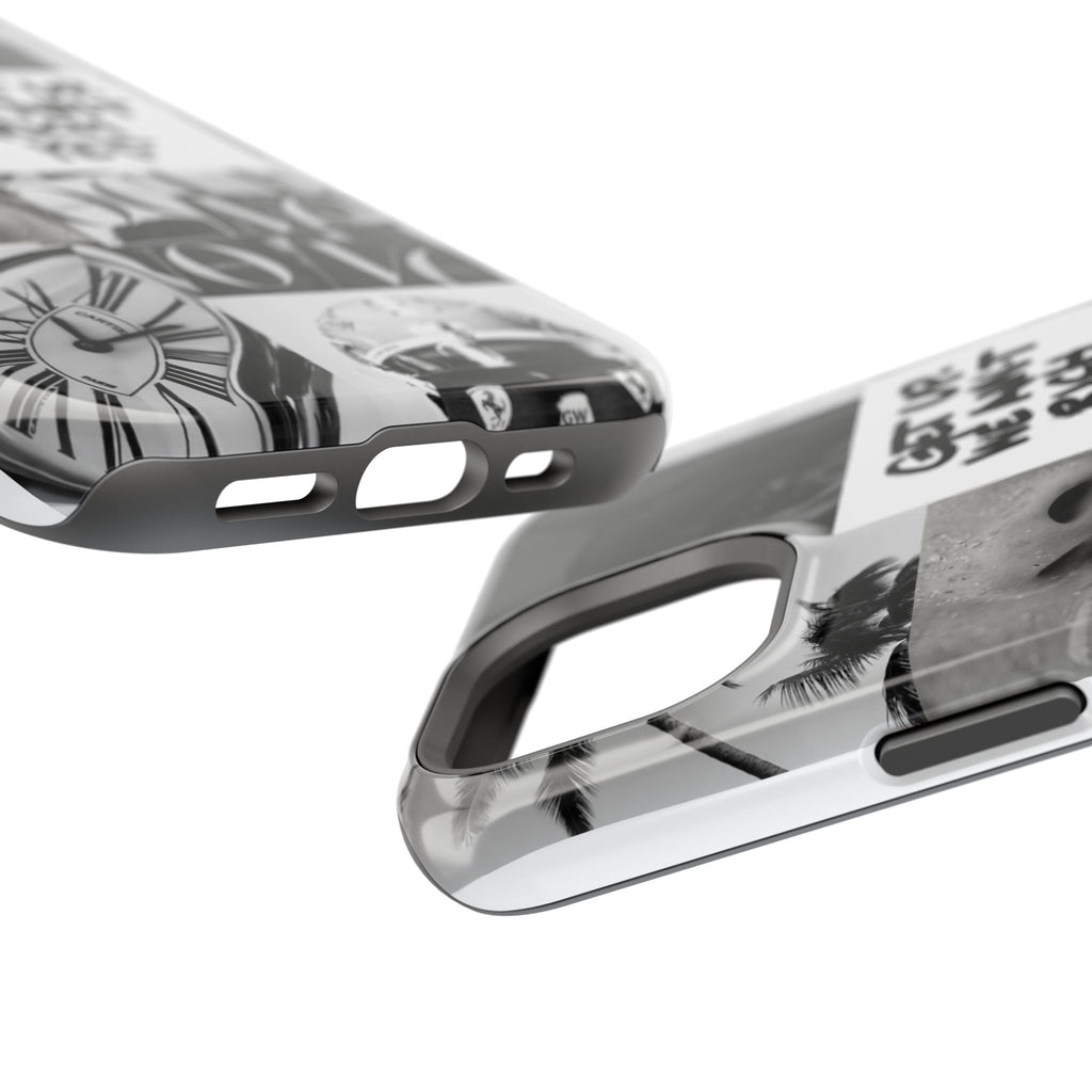 Phone Case — Black & White Collage 'Get Up. We Ain't Rich Yet.' Magnetic Impact Case